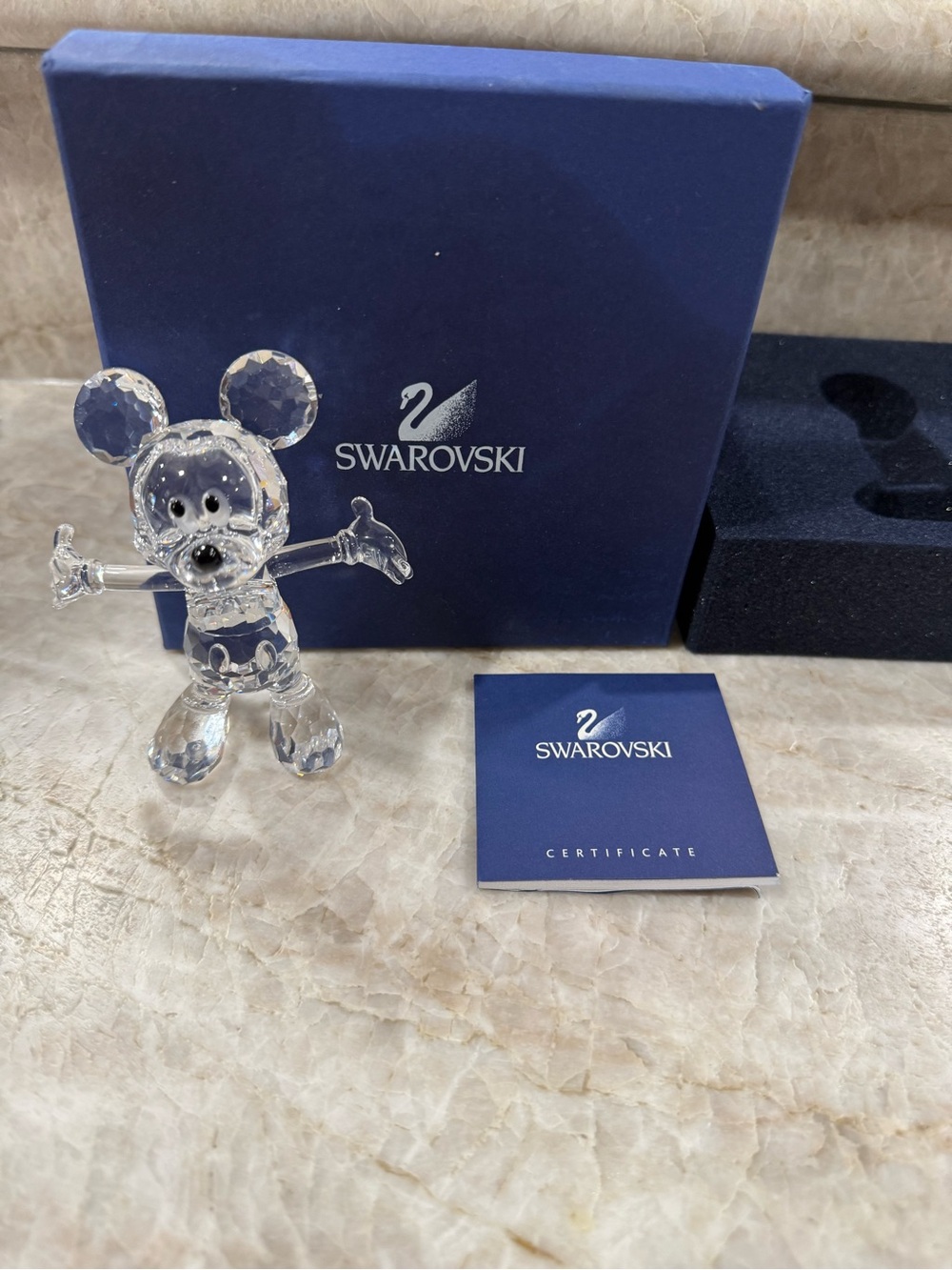 Swarovski Clear Crystal Mickey Mouse Figurine - Clear